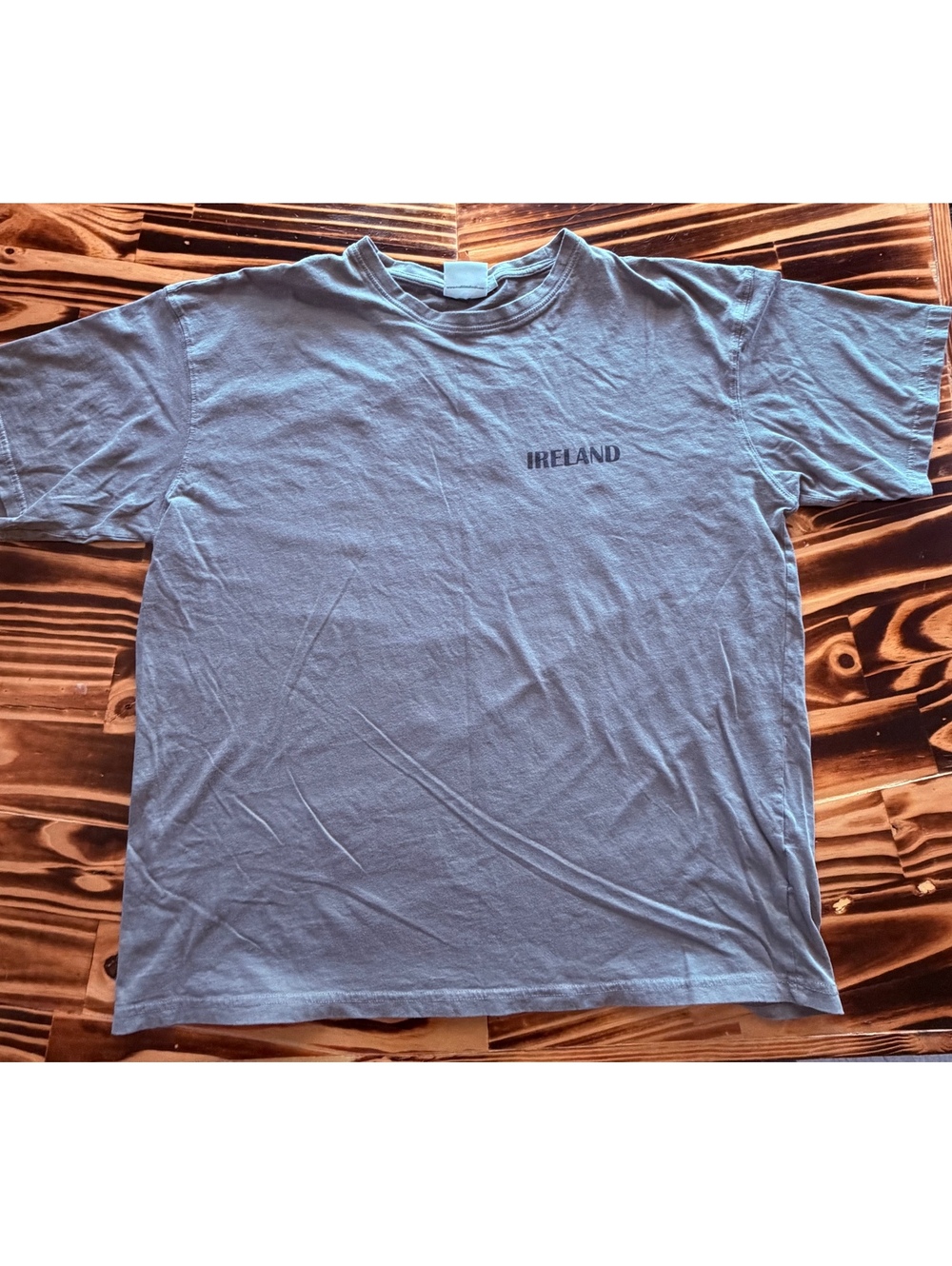 Traditional Sportswear Ireland Graphic Cotton T-Shirt XXL Gray Orange Casual